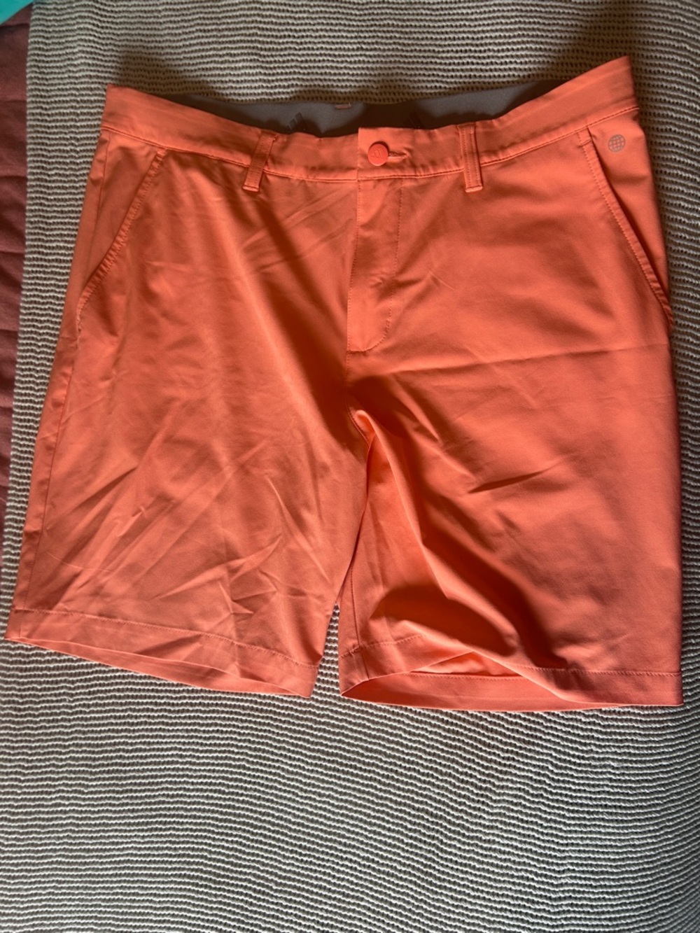 Men's Orange Golf  Shorts